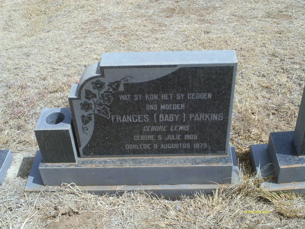 PARKINS Frances nee LEWIS 1908-1979