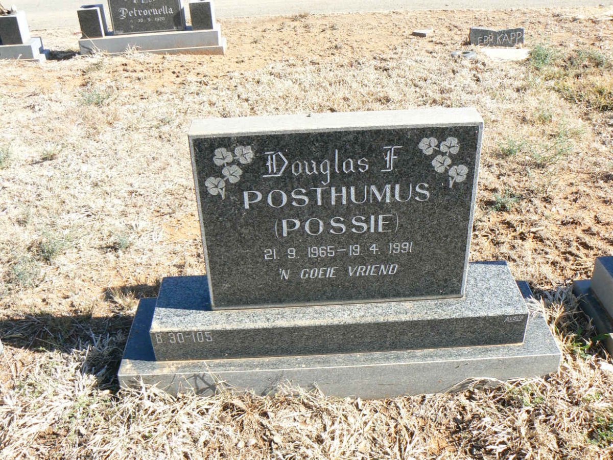 POSTHUMUS Douglas F. 1965-1991