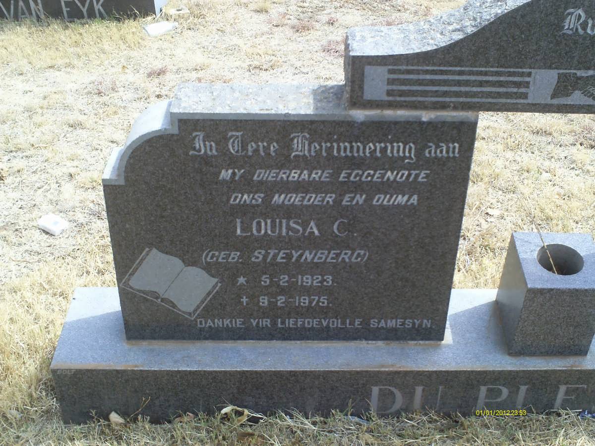 PLESSIS Louisa C. nee STEYNBERG 1923-1975