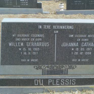 PLESSIS Willem Gerhardus, du 1909-1977 &amp; Johanna Catharina 1917-1998