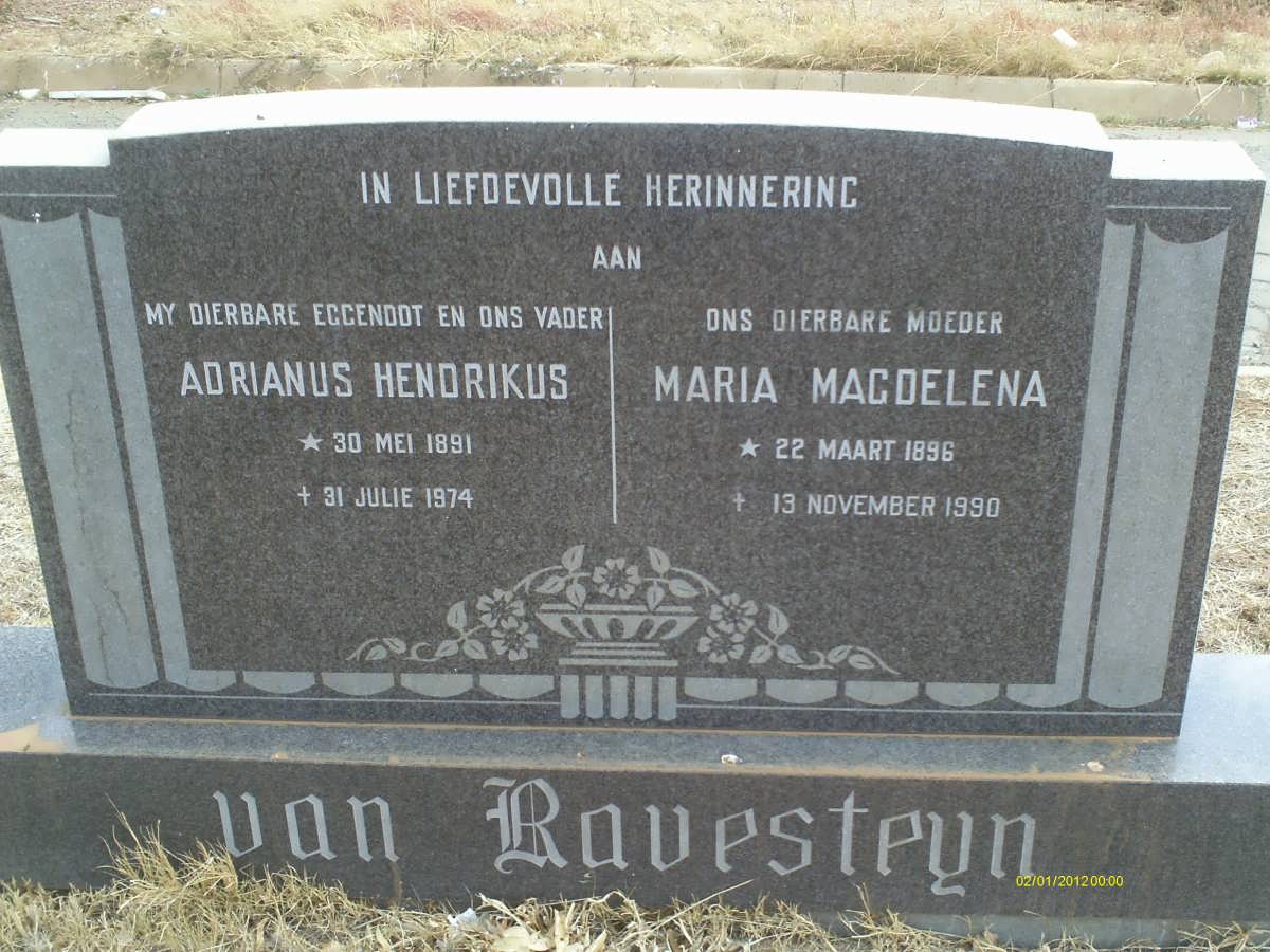 RAVESTEYN Adrianus Hendrikus, van 1891-1974 &amp; Maria Magdelena 1896-1990
