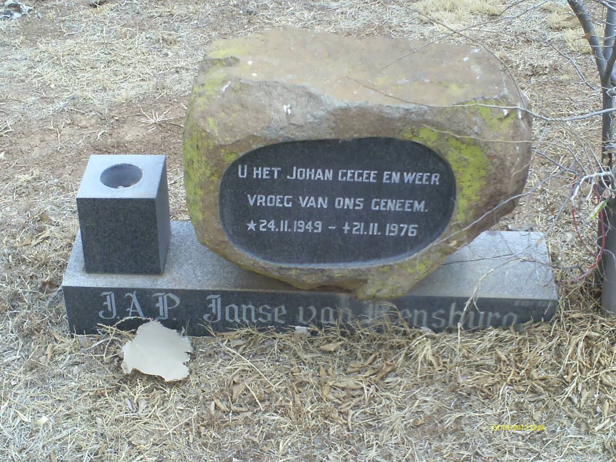 RENSBURG J.A.P., Janse van 1949-1976