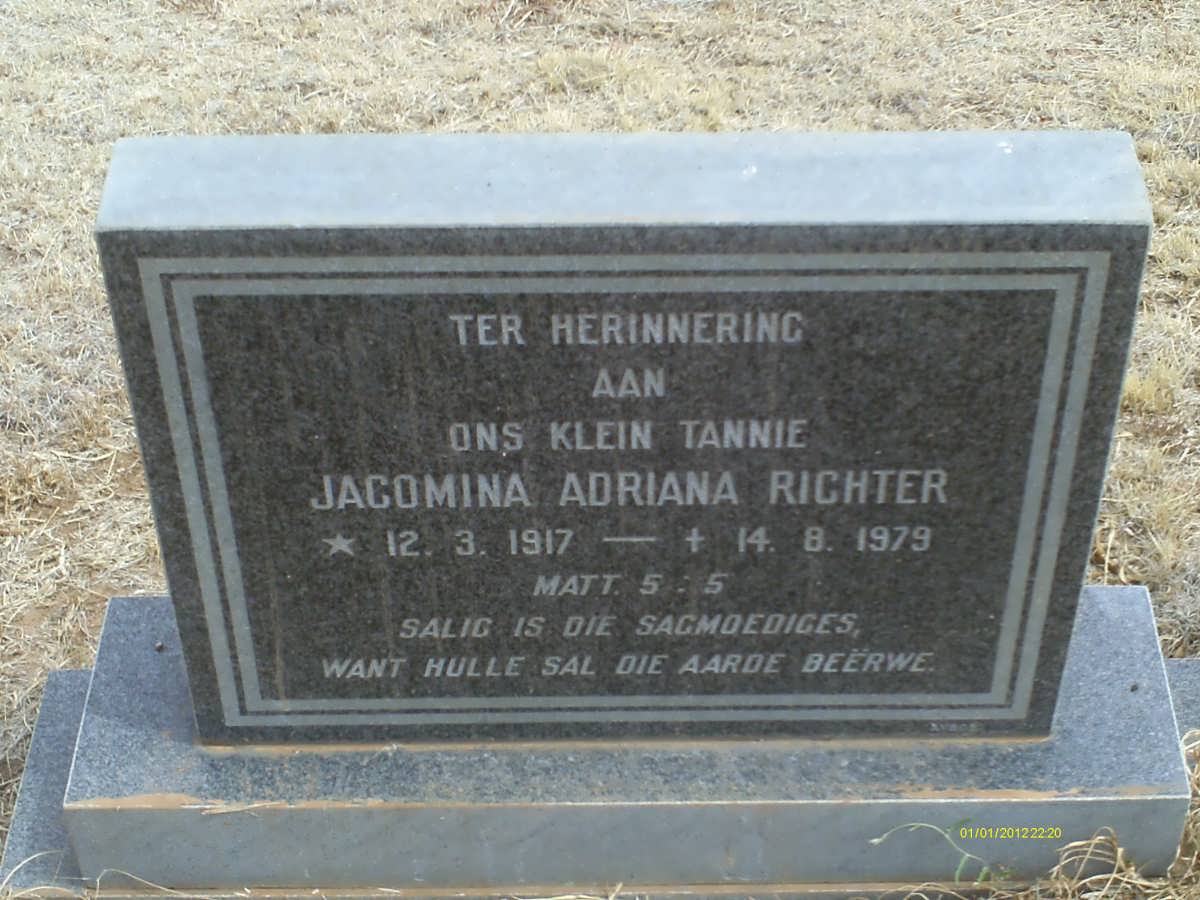 RICHTER Jacomina Adriana 1917-1979