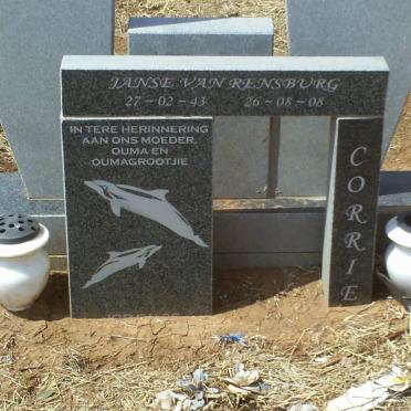 RENSBURG Corrie, Janse van 1943-2008