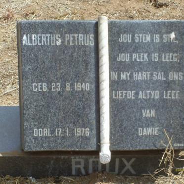 ROUX Albertus Petrus 1940-1976