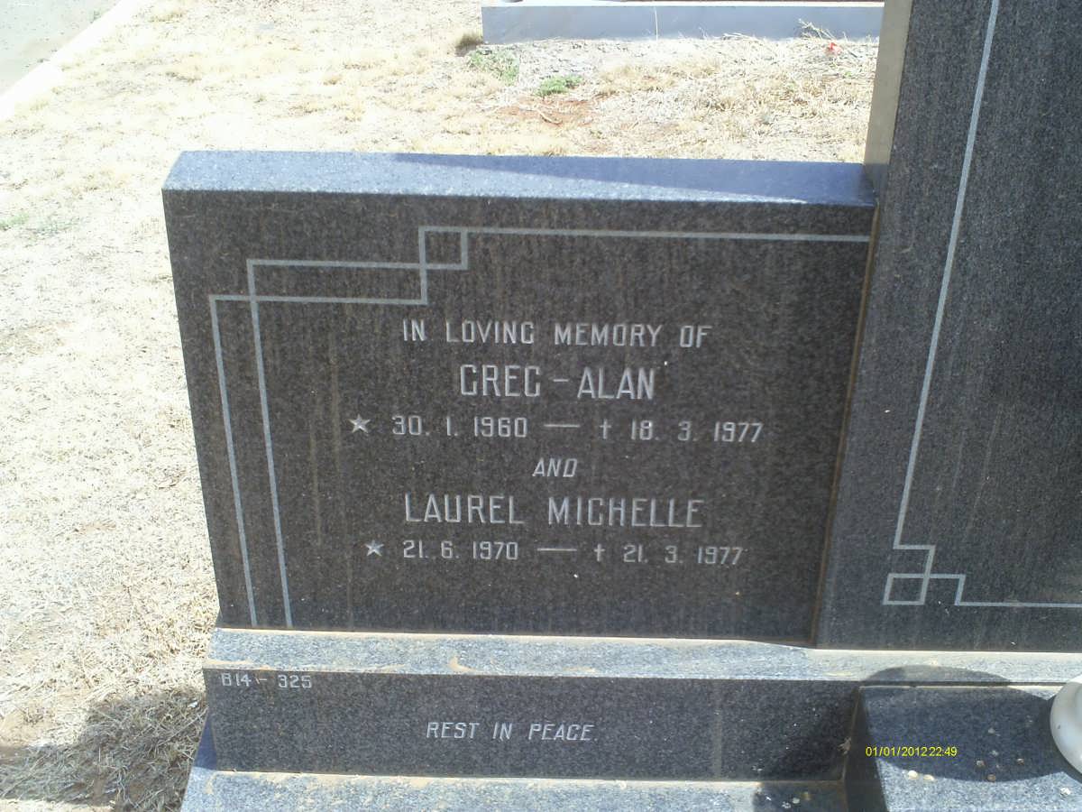 ROSS Gregg-Allan 1960-1977 :: ROSS Laurel Michelle 1970-1977