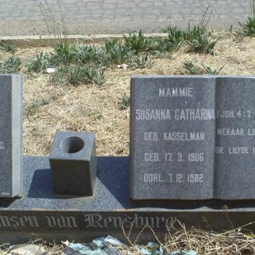 RENSBURG David Benjamin, Jansen van 1905-1976 &amp; Susanna Catharina KASSELMAN 1906-1982      