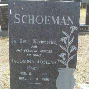 SCHOEMAN Jacomina Josiena nee SMIT 1923-1986