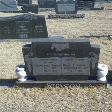 STRYDOM Gerhardus Theunis 1915-1973 &amp; Maria Elizabeth VAN HEERDEN 1913-1993