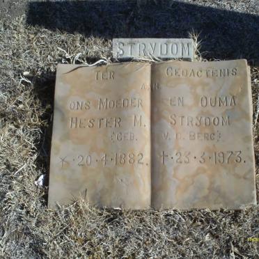 STRYDOM Hester M. nee V.D. BERG 1882-1973