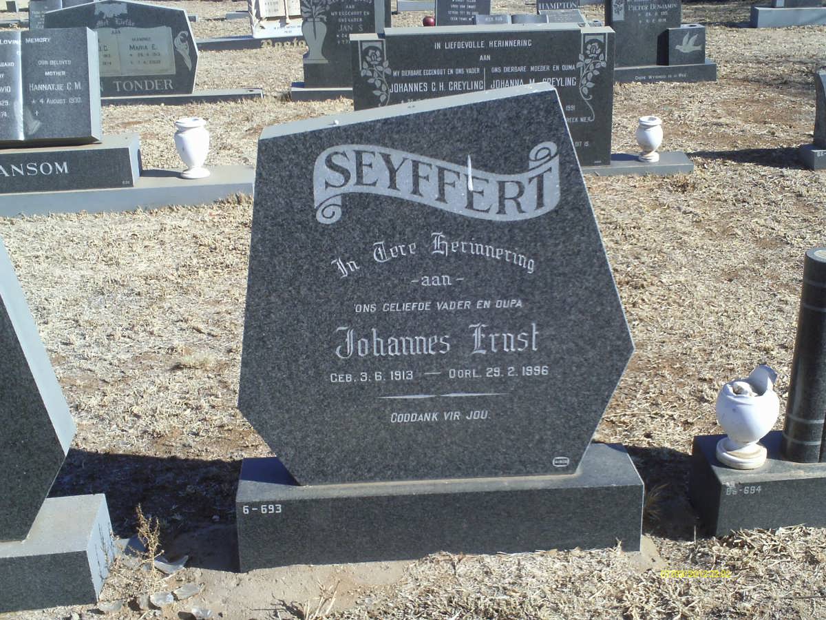 SEYFFERT Johannes Ernst 1913-1996