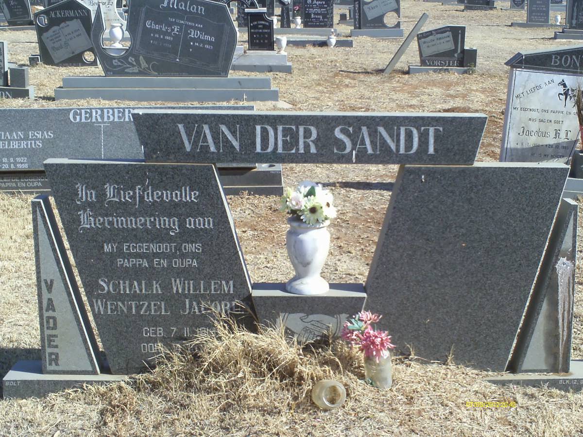 SANDT Schalk Willem Wentzel Jacob, van der