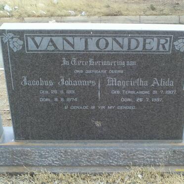 TONDER Jacobus Johannes 1901-1974 &amp; Magrietha Alida TERBLANCHE 1907-1987