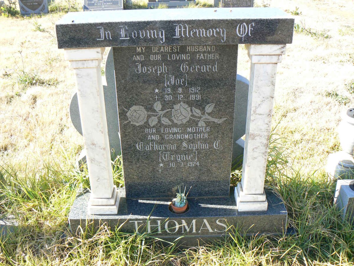 THOMAS Joseph Gerard 1912-1991 &amp; Catharina Sophia C. 1924-