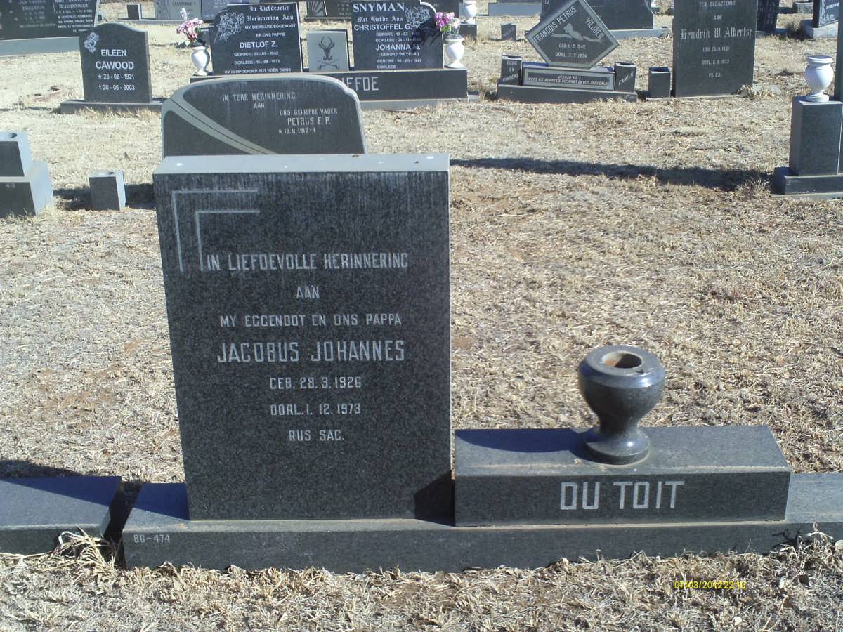TOIT Jacobus Johannes, du 1926-1973