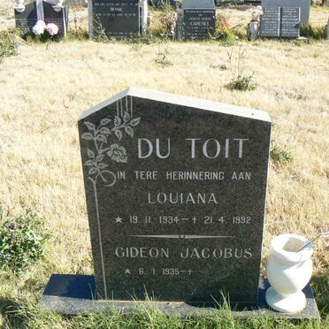 TOIT Gideon Jacobus, du 1935- &amp; Louiana 1934-1992