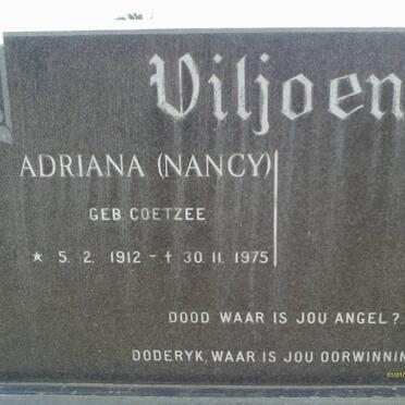 VILJOEN Adriana nee COETZEE 1912-1975