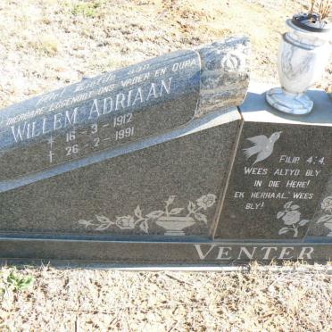 VENTER Willem Adriaan 1912-1991