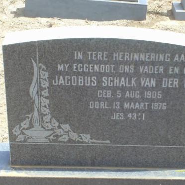 WALT Jacobus Schalk, van der 1905-1976