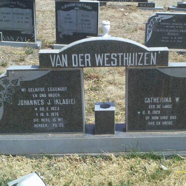 WESTHUIZEN Johannes J. 1923-1976 &amp; Catherina W. DE LANGE 1929-