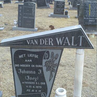 WALT Johanna J., van der nee VIVIERS 1918-1979