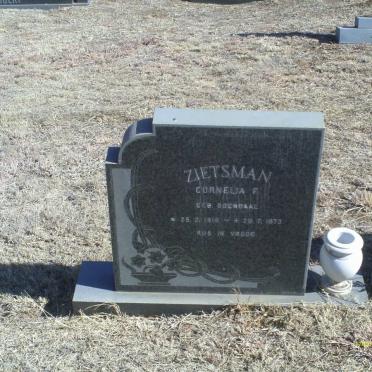 ZIETSMAN Cornelia F. nee ODENDAAL 1918-1973