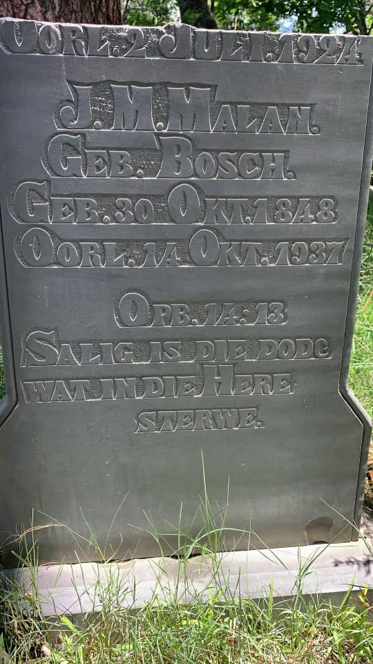 MALAN J.M. nee BOSCH 1848-1937