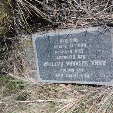 HATTINGH Anna Susanna nee BLIGNAUT 1874-1952