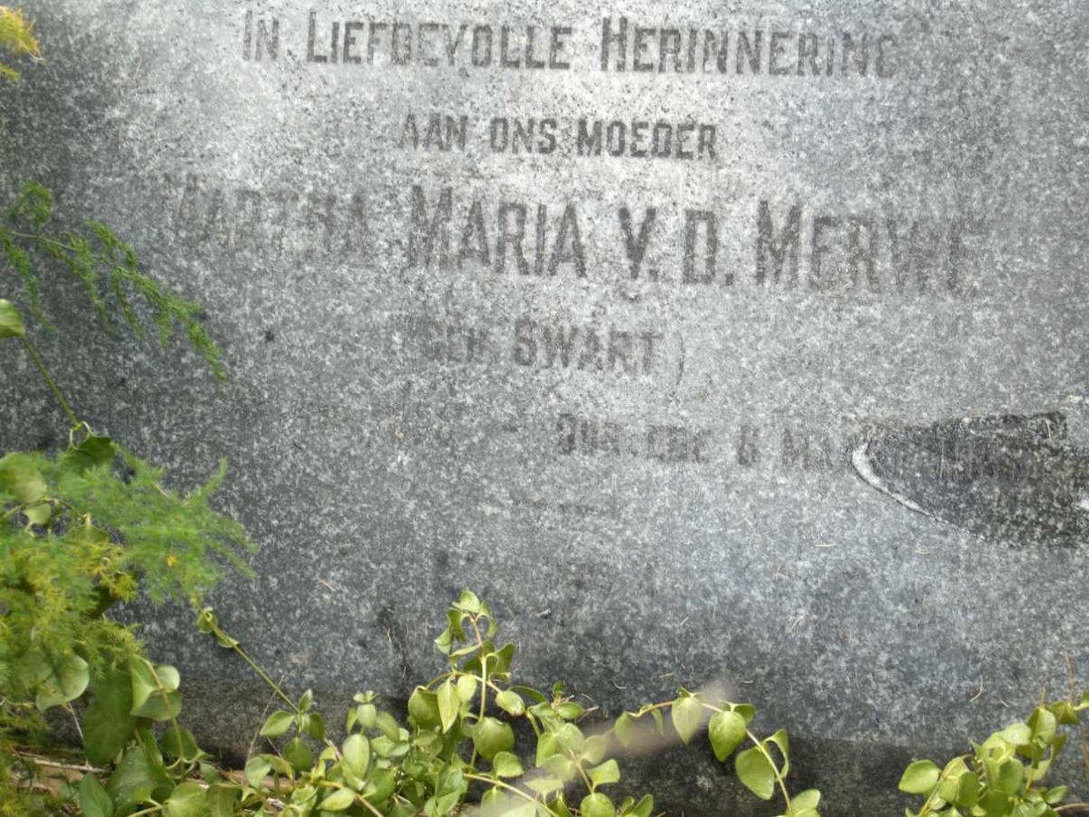MERWE Martha Maria, v.d. nee SWART 1865-1938