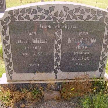 NEL Hendrik Johannes 1882-1970 &amp; Helena Catharina PIETERS 1891-1953