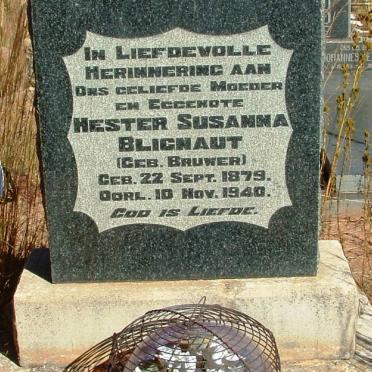 BLIGNAUT Hester Susanna nee BRUWER 1879-1940