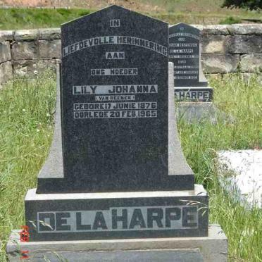 HARPE Lily Johanna, de la nee VAN REENEN 1876-1965