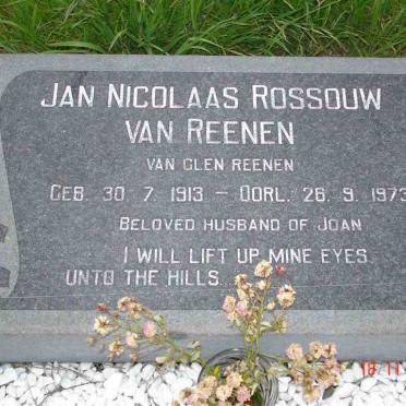 REENEN Jan Nicolaas Rossouw, van 1913-1973 &amp; Vera Joan 1920-2005