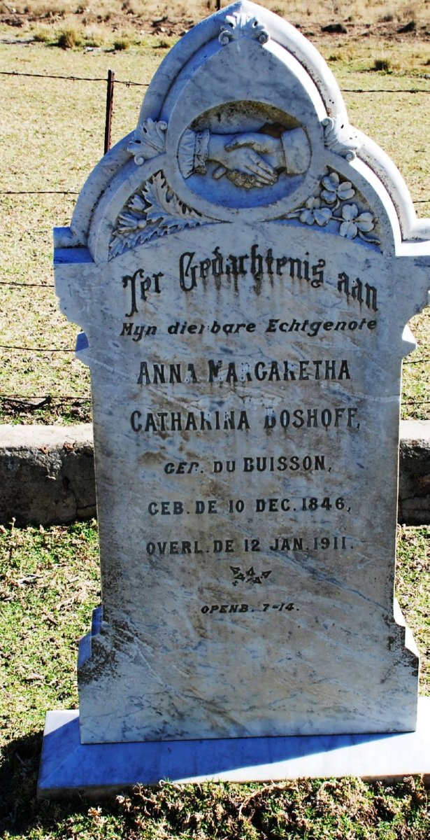 BOSHOFF Anna Margaretha Catharina nee DU BUISSON 1846-1911