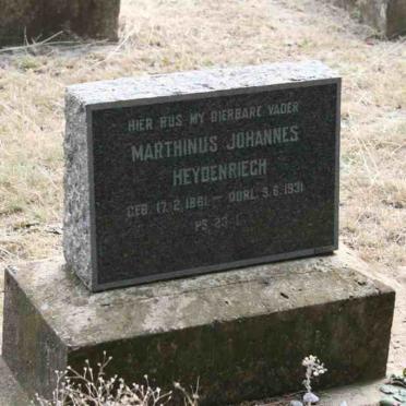 HEYDENRIECH Marthinus Johannes 1861-1931
