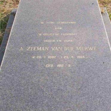 MERWE A. Zeeman, van der 1882-1964