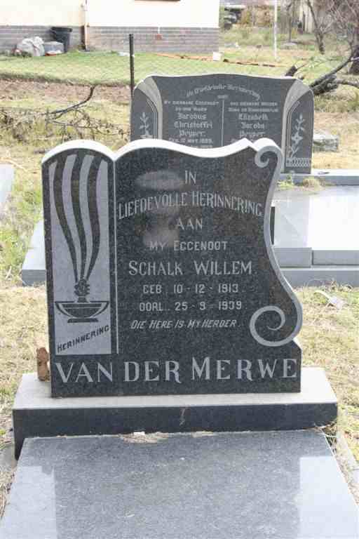 MERWE Schalk Willem, van der 1913-1939