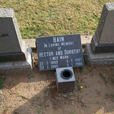 BAIN Hector 1899-1985 &amp; Dorothy MANN 1907-1986