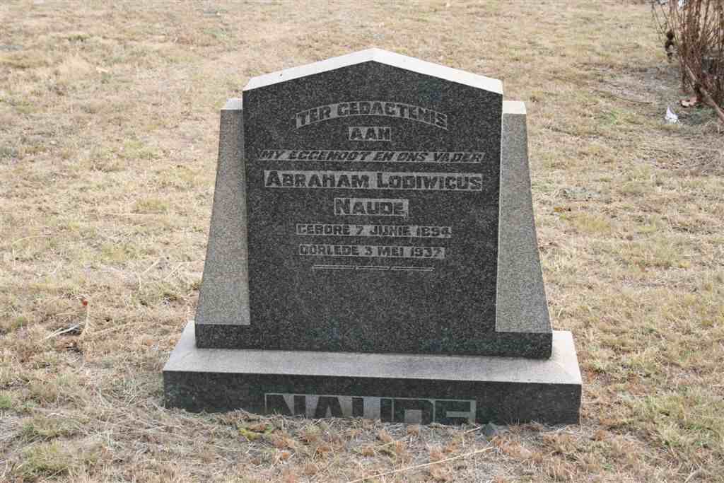 NAUDE Abraham Lodiwicus 1894-1937