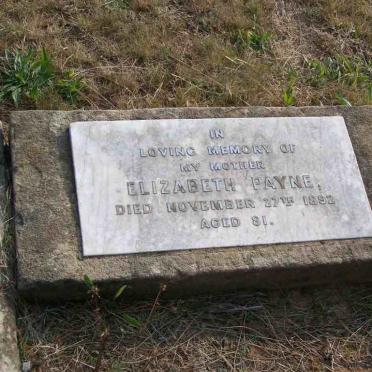 PAYNE Elizabeth -1892