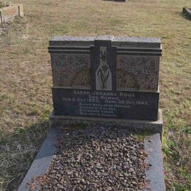 ROUX Sarah Johanna nee HUMAN 1853-1943