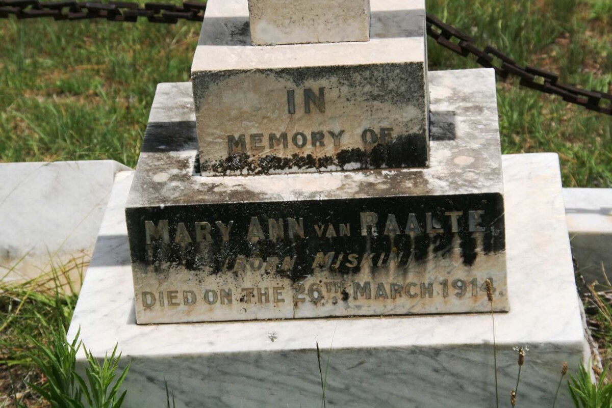RAALTE Mary Ann, van nee MISKIN -1914