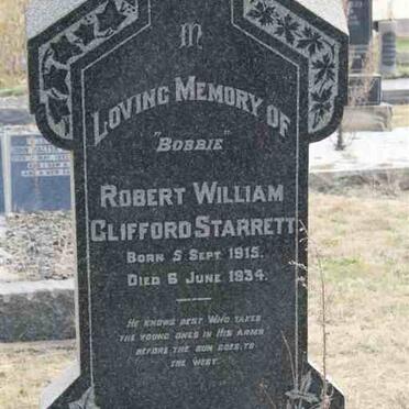 STARRETT Robert William Clifford 1915-1934