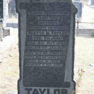 TAYLOR Aletta M. nee VILJOEN 1892-1933