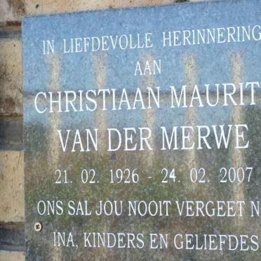 MERWE Christiaan Mauritz, van der 1926-2007