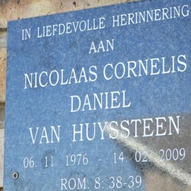 HUYSSTEEN Nicolaas Cornelis Daniel, van 1976-2009