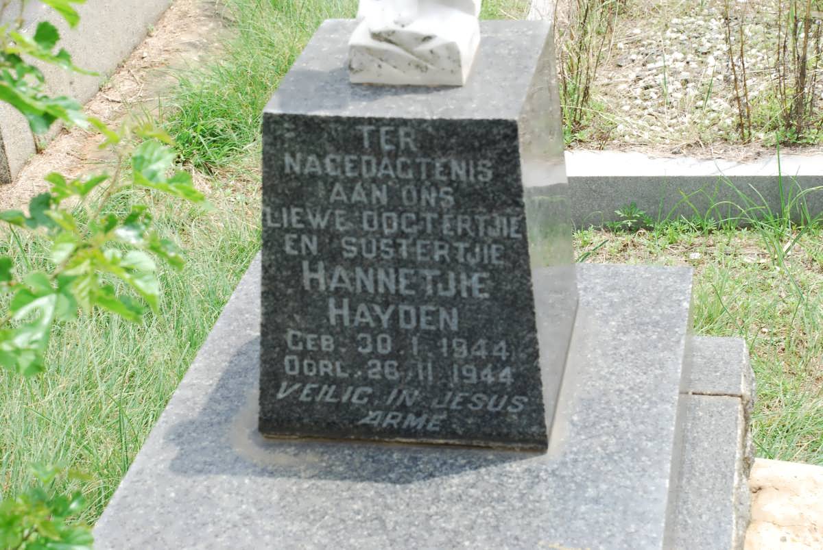HAYDEN Hannetjie 1944-1944