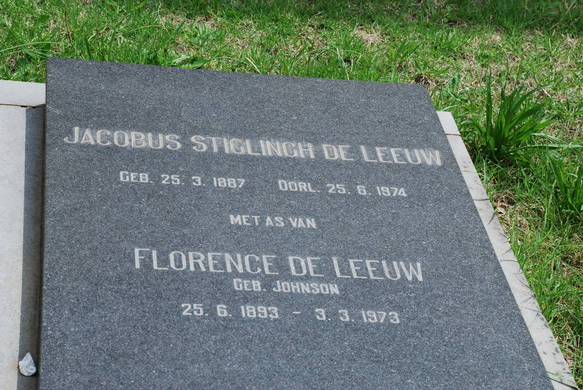 LEEUW Jacobus Stiglingh, de 1887-1974 &amp; Florence JOHNSON 1893-1973