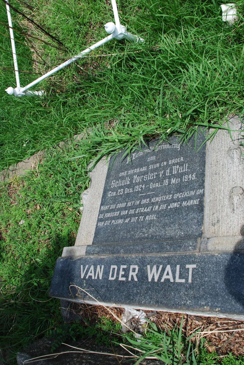 WALT Schalk Vorster, v.d. 1924-1945