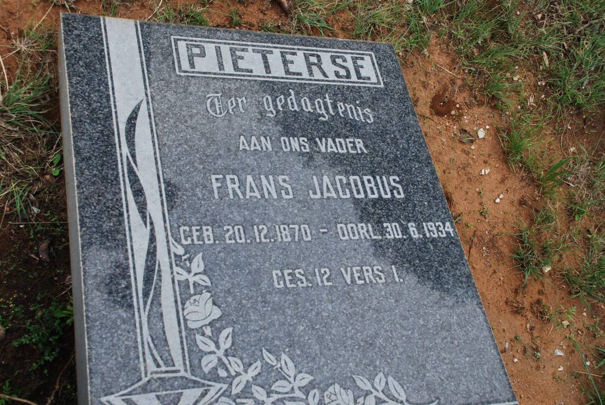 PIETERSE Frans Jacobus 1870-1934